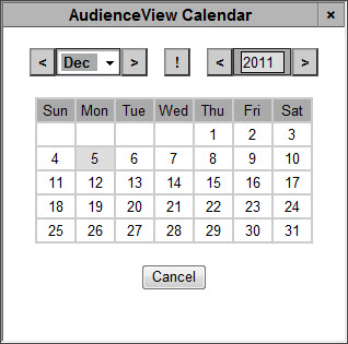 AVConnect Online - The AudienceView User Community / Using a Calendar ...